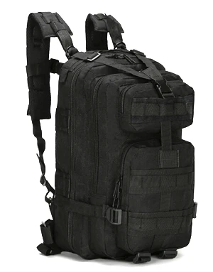 Tactical Molle 3P Assault Backpack Outdoor Sports Military Camping Hiking Climbing Rucksack Trekking Hunting Bag - Цвет: BLACK