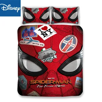 

Disney Authentic Spider-Man 3D Printing queen size Bedding Set 3/4pcs Marvel Pillow sham homd decor Duvet Cover Sets full size