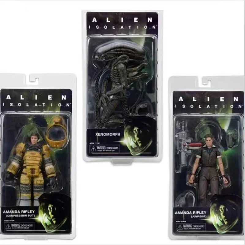 

Sci-Fi Terror Movie Aliens Isolation Amanda Ripley Compression Suit Jump Suit Xenomorph Action Figure18cm