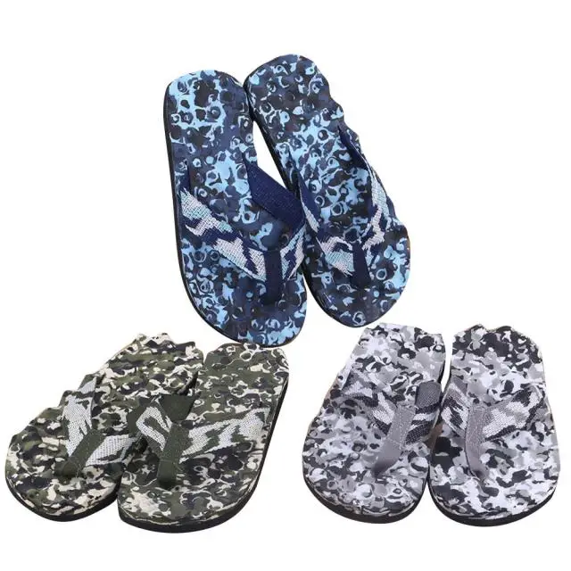 Summer Camouflage Flip Flops Shoes Sandals Slipper Indoor Outdoor Leather Womens Mens Slippers Beach Shoes Flip-flops Non Slip