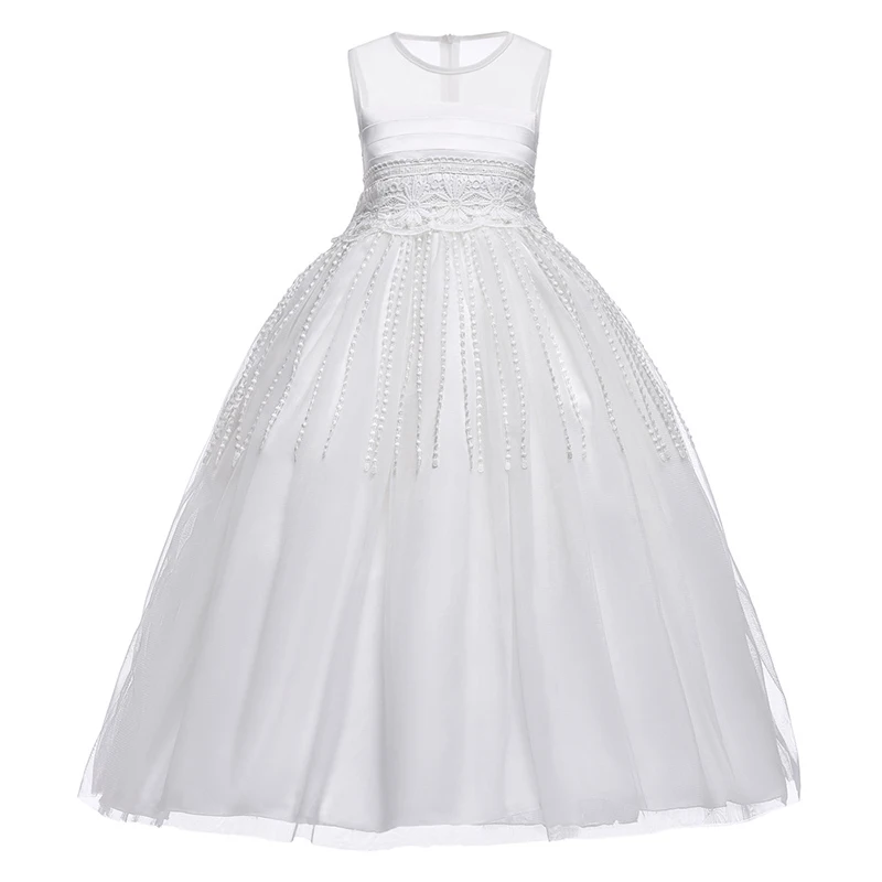 

Summer Kid Dress Net Yarn High Quality Elegant Luxury Sleeveless Children's Clothing Princess Dress Performance