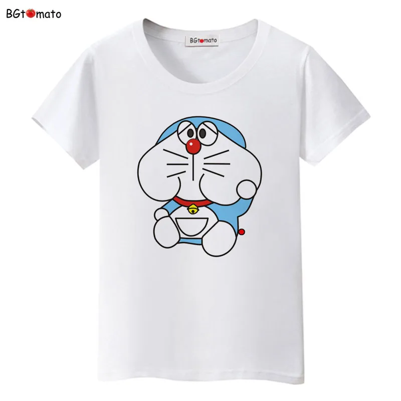 

2021 Doraemon t shirt woman childhood dream lovely cartoon shirt Brand good quality comfortable casual tops