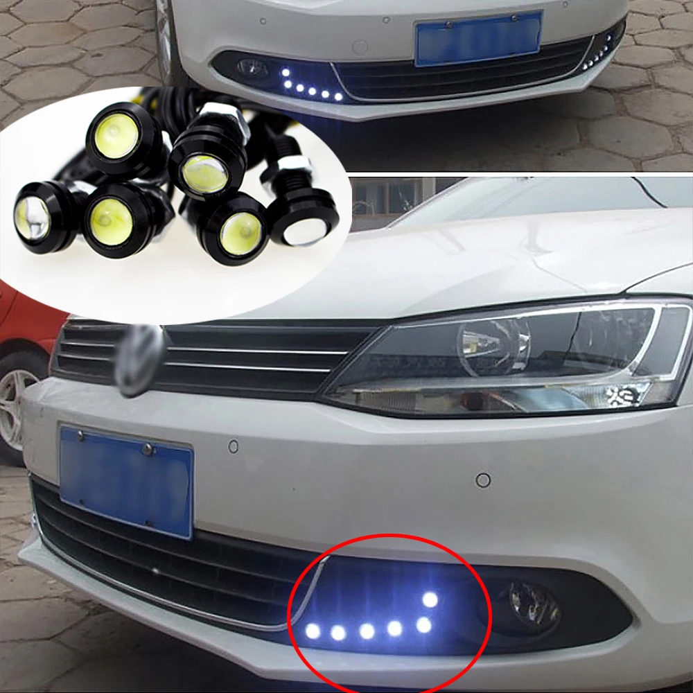 LVTUSI 6 шт./упак. 18 мм Led ДХО &quotОрлиный глаз&quot дневные ходовые огни Источник заднего