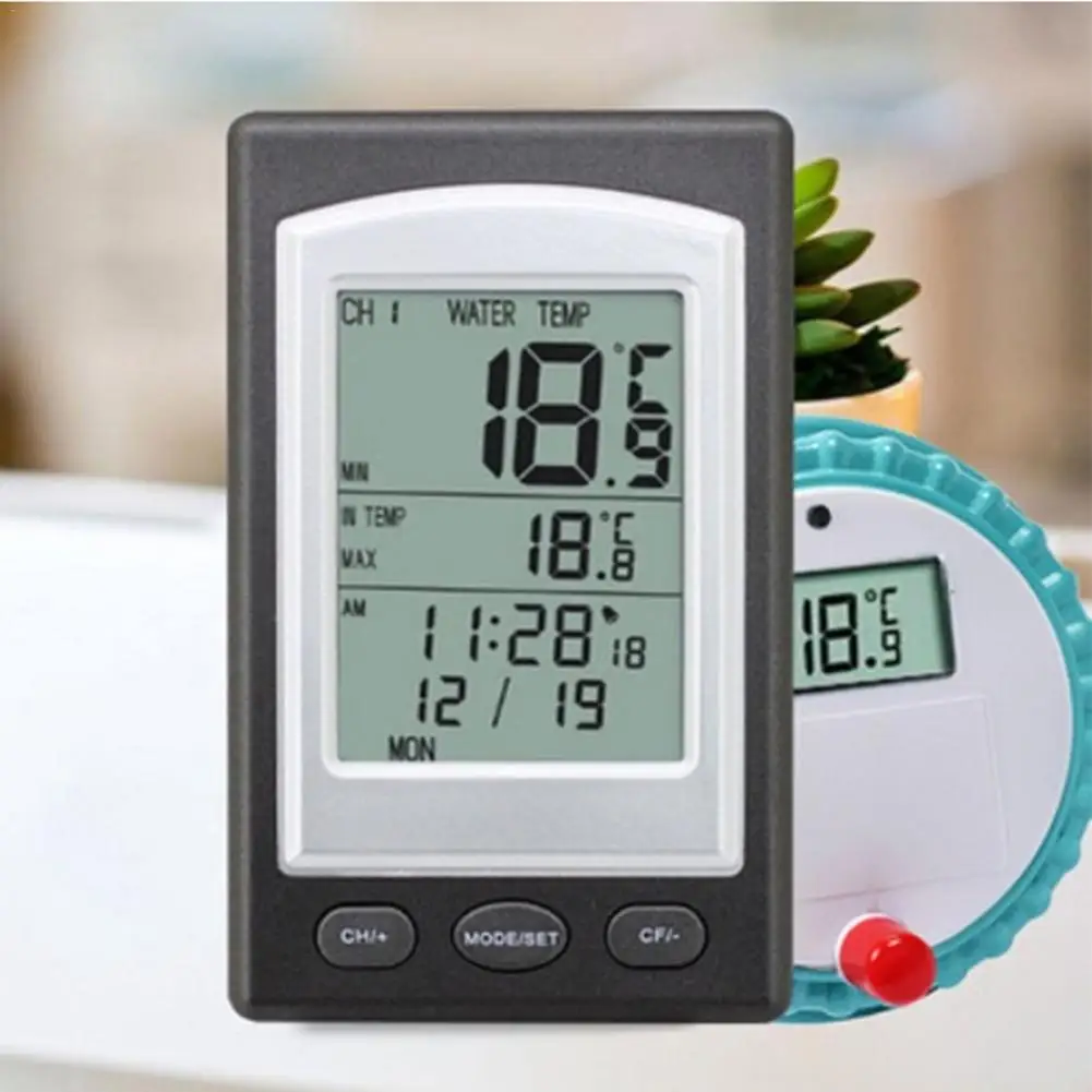 

Wireless Buoy Swimming Pool Hydrotherapy Center Thermometer Long Distance Waterproof Not the Solar Power Model