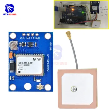 

GY-GPS6MV2 NEO-6M GPS Module NEO6MV2 Built-in EEPROM APM2.5 Antenna 3V-5V RS232 TTL Board for Arduino Flight Controller