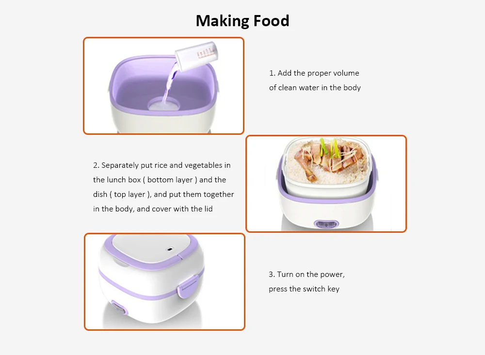 Multi-function Double-layer Large Capacity Rice Cooker Electric Cooking Lunch Box Insulation Heating Container