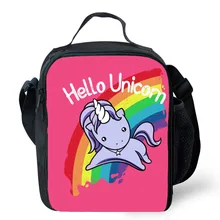 Hello Unicorn Lunch Bag Oxford Food Preservation Organizer Picnic Lunch Bags Fresh Fruit Insulation Pouch Cooler for Kids girls Hello Unicorn Lunch Bag Oxford Food Preservation Organizer Picnic Lunch Bags Fresh Fruit Insulation Pouch Cooler for Kids girls