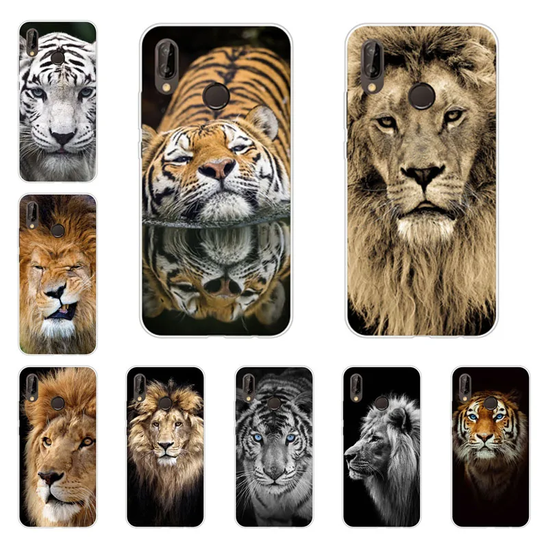 

xiaomi redmi note 7 Case,Silicon Tigers and lions Painting Soft TPU Back Cover for xiaomi redmi note 7 Protect Phone cases shell