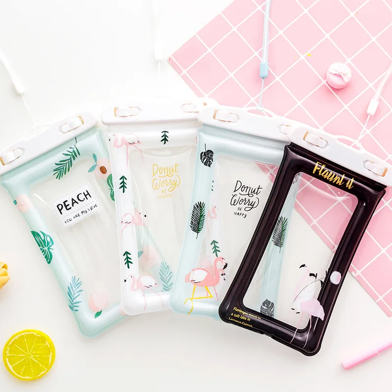 

Inflatable Phone Waterproof Bag Cartoon PVC inflatable floating Travel Waterproof Bag For AppleSamsung Xiaomi Huawei underwater