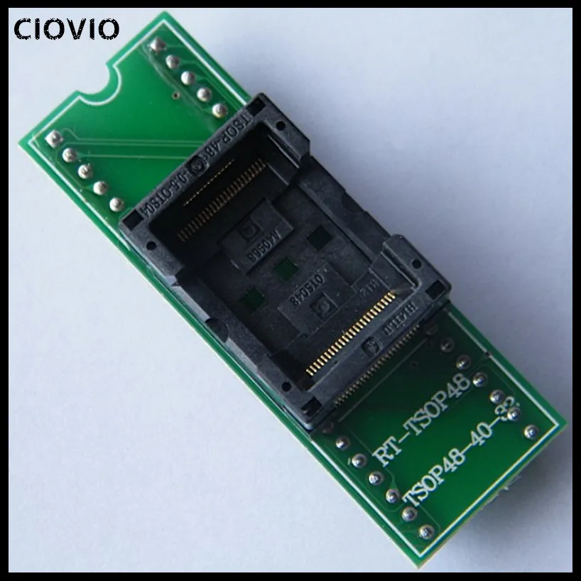 432 CIOVIO  Free shipping Top Quality TSOP48 to DIP48 adapter,TSOP48 test socket 0.5mm Pitch for RT809F RT809H & for XELTEK USB Programmer