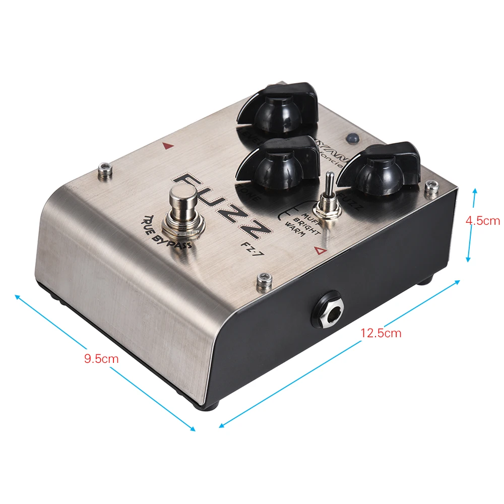 BIYANG FZ-7 Tonefacier серии 3 режима Fuzz гитары педаль эффектов Правда Обход металлический корпус для гитары