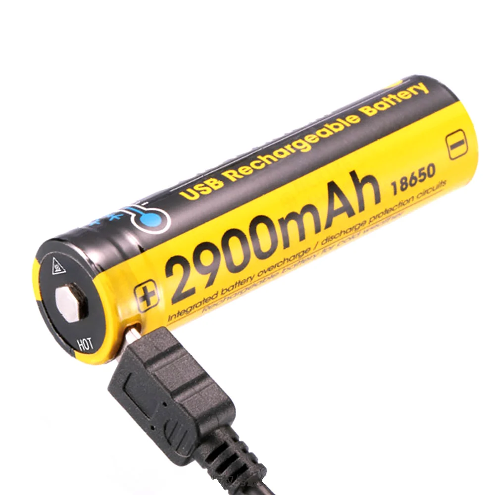 NITECORE 3400mAh высокопроизводительный литий-ионный аккумулятор с кнопкой сверху 18650 защищенный аккумулятор NL1834R с кабелем для зарядки