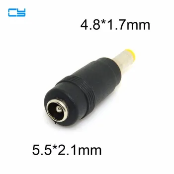 

10pcs DC 5.5 2.1mm Female to 4.8 1.7mm plug AC DC Power Plug Connector Adapter