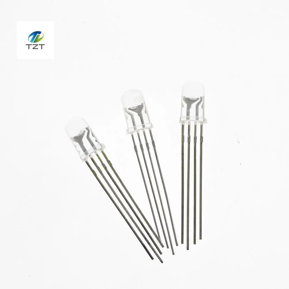 20pcs 5mm RGB LED Common Cathode Tri Color Emitting Diodes f5 RGB
