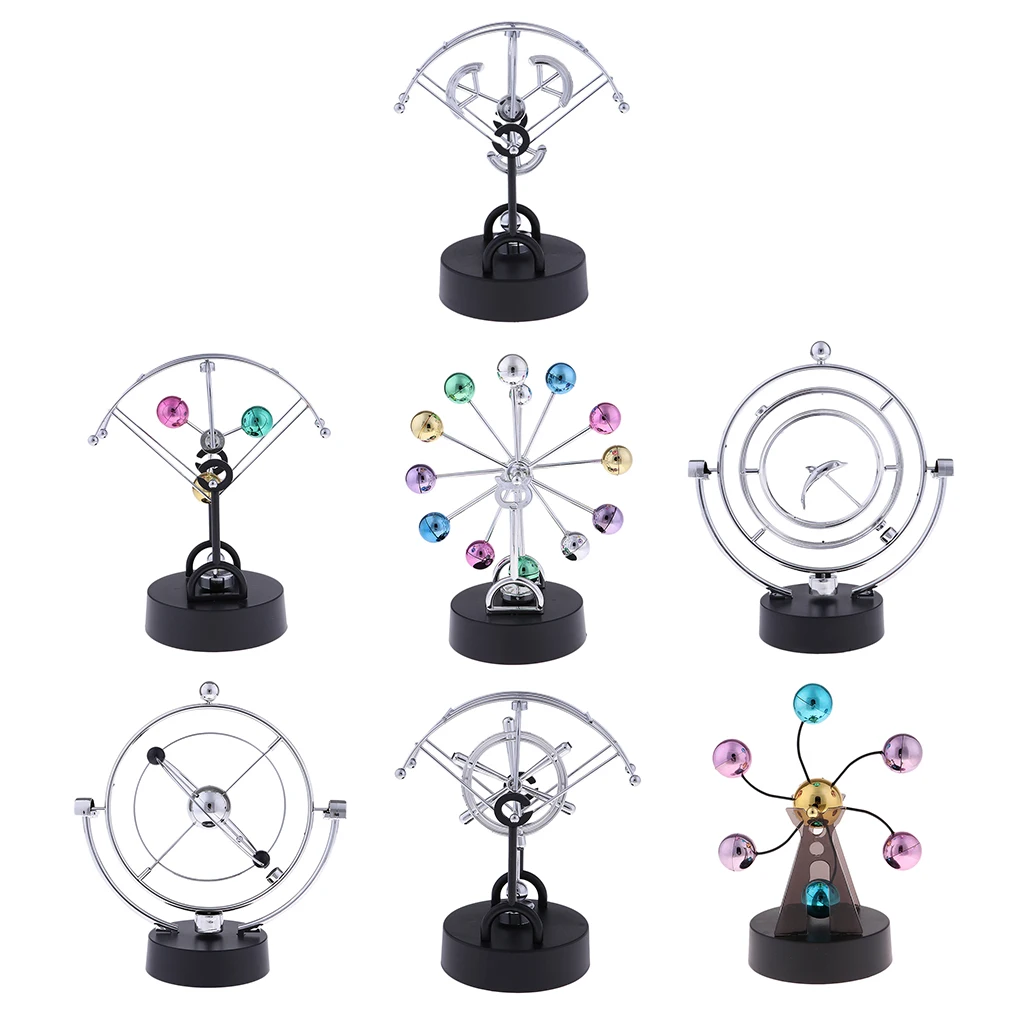 

New design metal and plastic mertail Newton Swinging Ball Electronic Perpetual Motion kidsToy for learn magnet and physics