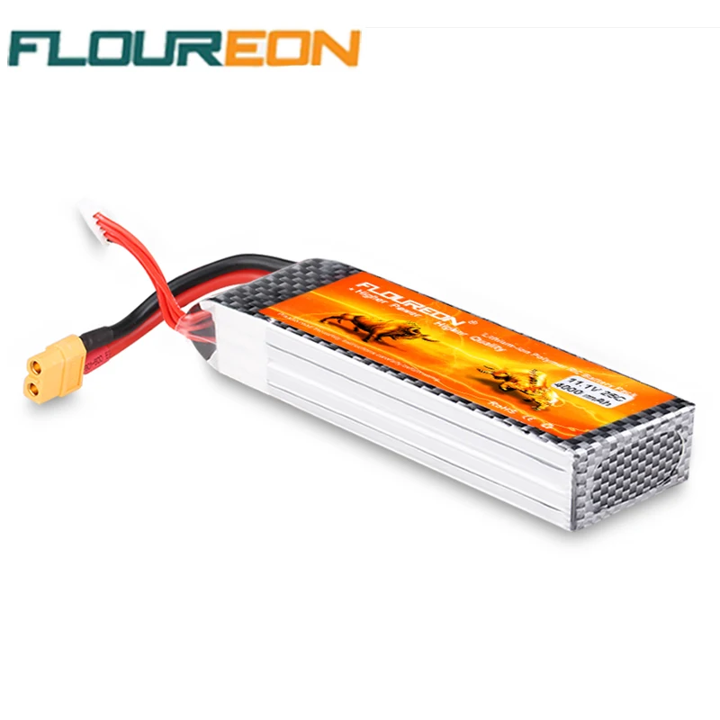 

FLOUREON 11.1V 4000mAh 3S 25C XT60 Plug Rechargeable Li-Polymer Battery Pack For RC Airplane Helicopter Car Truck Boat