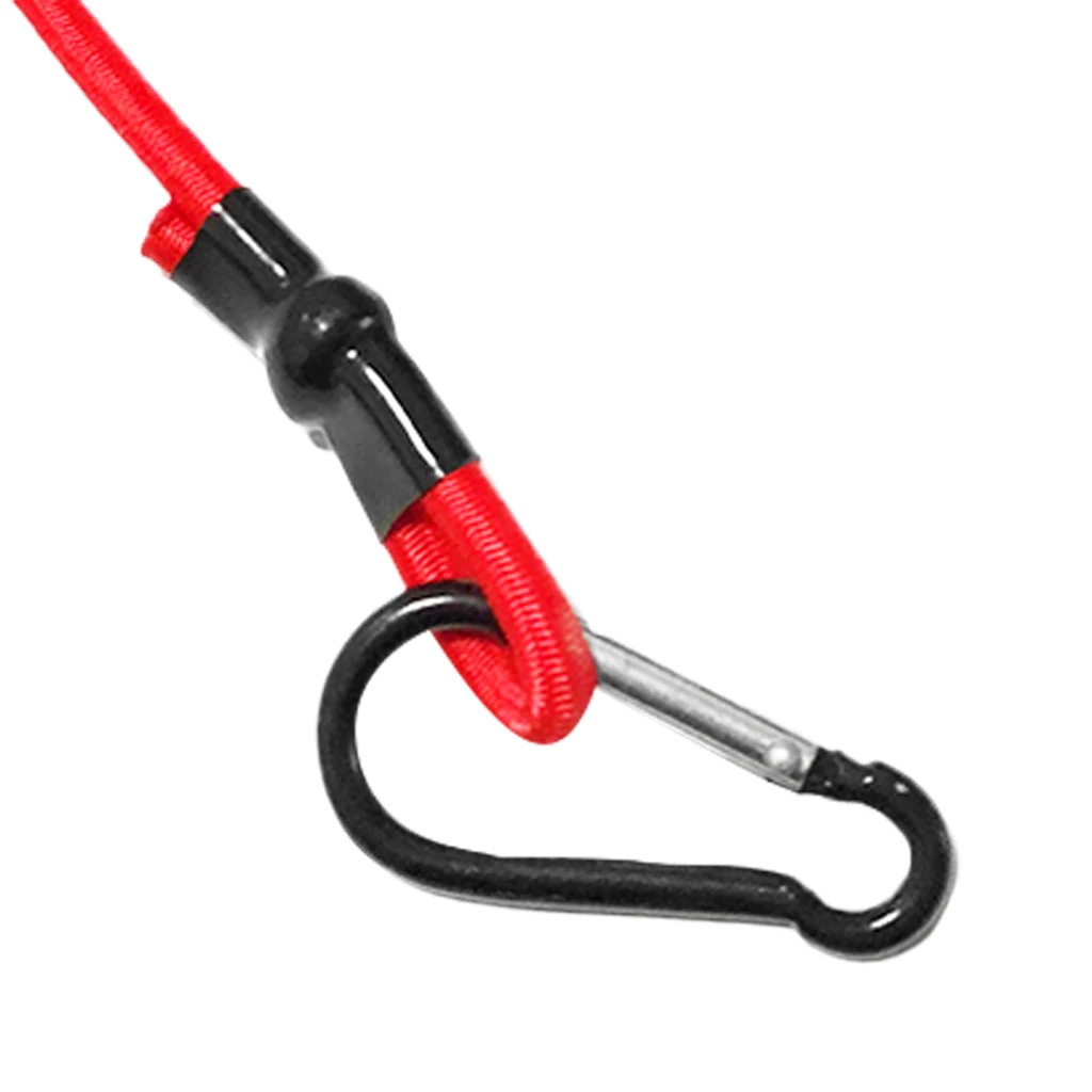 0.16 inch Elastic Kayak Canoe Tow Leash Tow Line Securing Lanyard with 2 Aluminum Carabiner Snap Hooks Kayak Tow Line