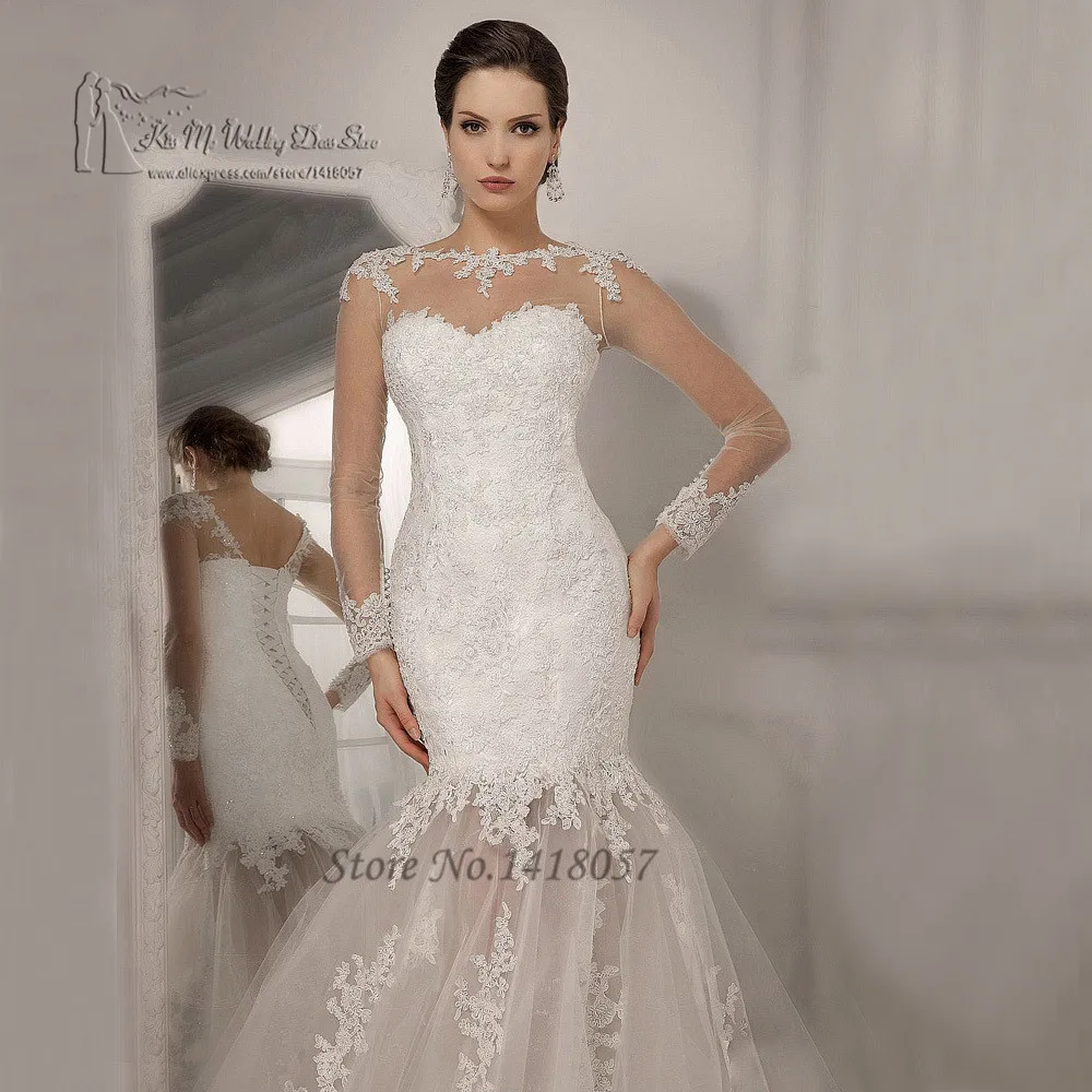 See Through Wedding Dresses Lace / New Arrival Sweep Train Beautiful