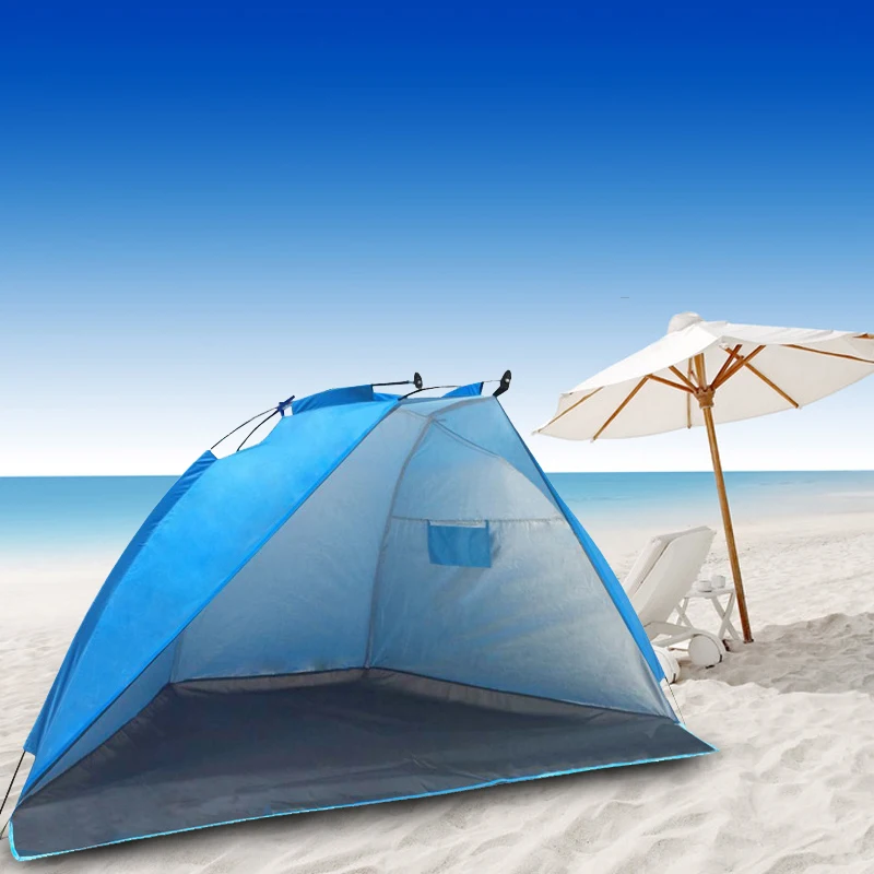 

Outdoor Beach Tents Shelters Shade UV Protection Portable Waterproof Tents Outdoor Camping Fishing Canopy Shelter for 2 Person