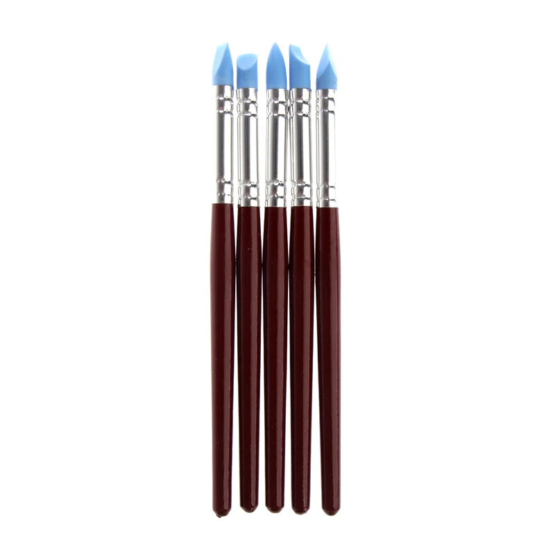 

5PCS Silicon Polymer Clay Ceramic Fingerprint Elimination Detail Modeling Tool Clay Tools