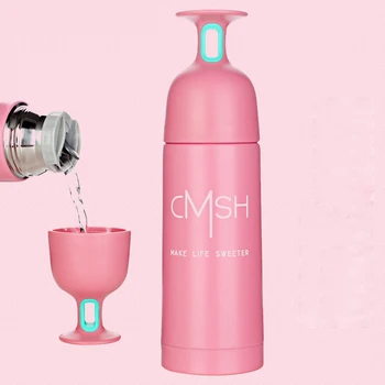 

380ML Insulate Vacuum Flask Thermos Tea Mug Coffee Red Wine Glasses Lid Design Cup Stainles Steel Thermal BottleTermos