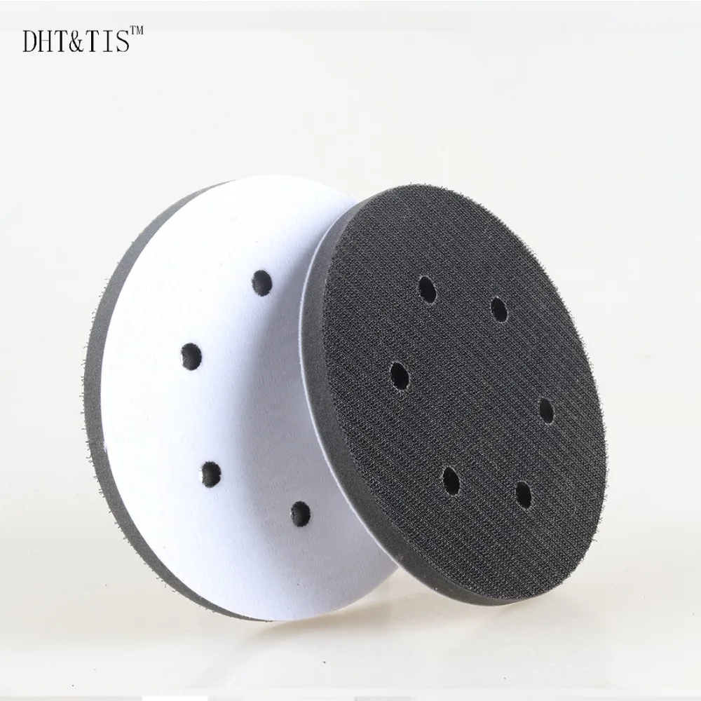 DHT& TIS 2 шт. 6 дюймов крюк и петля губка буферный диск для Air Sander Back-up Pad 6 отверстий