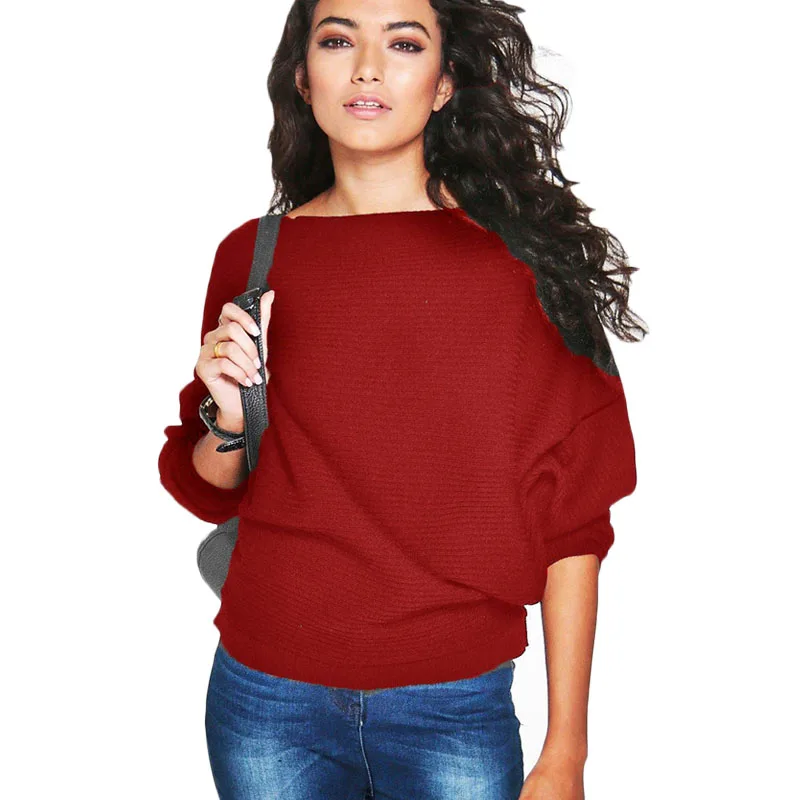 Sweater Women Autumn Winter Loose Long Batwing Sleeve Sweater Tops New Fashion Pullovers Thin Sweaters Jumper Sweater Women Autumn Winter Loose Long Batwing Sleeve Sweater Tops New Fashion Pullovers Thin Sweaters Jumper
