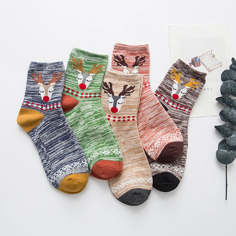 

Ankle Socks Women Cute Animal Pattern Socks Harajuku Winter Warm Cotton Female Colorful Fashion Christmas Socks for girls
