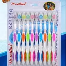 10 шт./компл. дома Семья мягкой щетиной Зубная щётка из Уход за зубами детей мягкой Кисточки nano crystal бамбук Анион уголь Зубная щётка