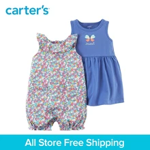 3pcs clothing sets butterfly Dress floral Romper with a diaper cover Carter s baby girl cotton