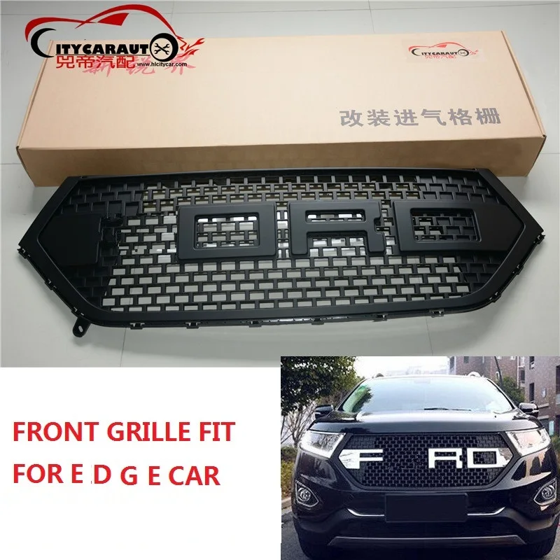 CITYCARAUTO front Racing grill Grille fit for Edge car Matt black grill