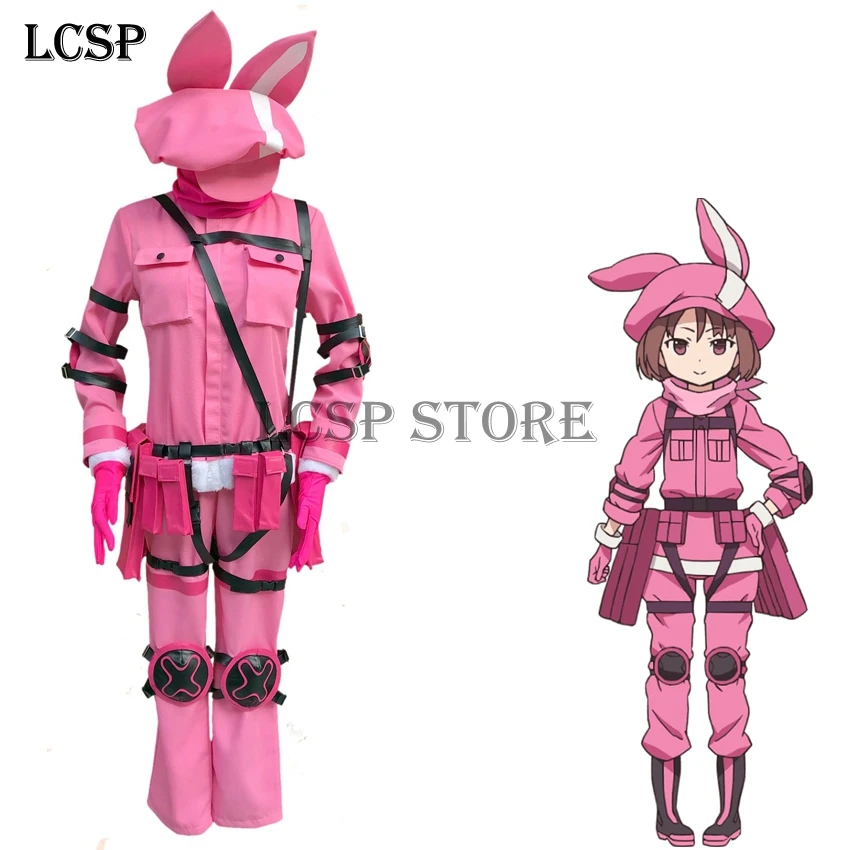 LCSP Gun Gale Online Kohiruimaki Karen Llenn Косплей Костюм японский аниме меч искусство онлайн