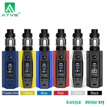 ATVS Castle 225W Vape Mod Kit E Cigarettes 18650 Battery TC VW Bypass Box Mod 3ml Top Fill Atomizer Tank Vaporizer E Cigs ATVS Castle 225W Vape Mod Kit E Cigarettes 18650 Battery TC VW Bypass Box Mod 3ml Top Fill Atomizer Tank Vaporizer E Cigs