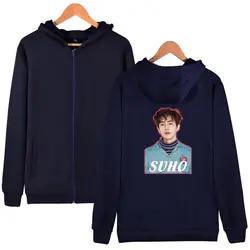 K поп EXO-K SUHO Тони и SMASH толстовки Толстовка Mannen SUNNOUNCER Nieuwe partiese Stijl Harajuku хип хоп толстовка на молнии