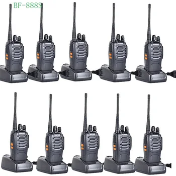 

10pcs NEW Portable Walkie Talkie Two Way Radios UHF Ham Radio HF Transceiver Baofeng 888 For CB Radio Station Baofeng Bf-888s