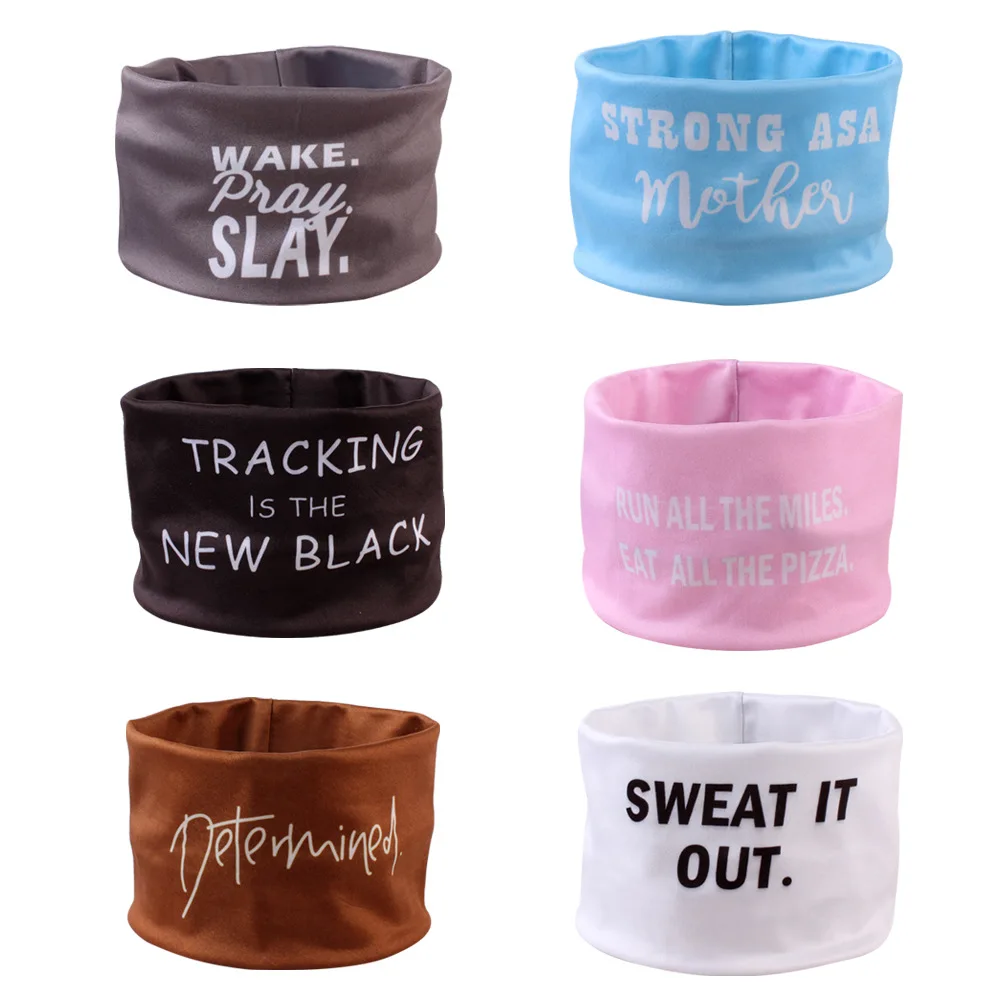 6 Colors Sports Headbands Women Yoga Sweatband Gym Letter Elastic Headband Hair Band Girls Bandana Turban Hair Accessories 6 Colors Sports Headbands Women Yoga Sweatband Gym Letter Elastic Headband Hair Band Girls Bandana Turban Hair Accessories