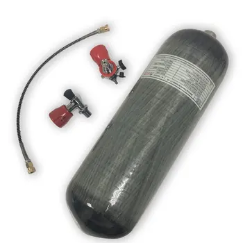 Kaufen AC109101 Pcp Airsoft Zylinder 300Bar Paintball Tank 9L Pcp Air Tank Mit Ventil Für Tauchen Komprimiert M18 * 1,5 Luft Guns Jagd