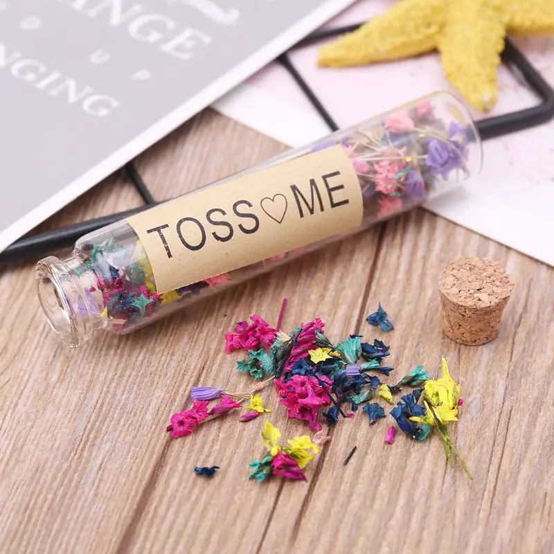 

Dried Flowers Confetti Bottle Party Supplies Wedding Birthday Marriage Table Decoration