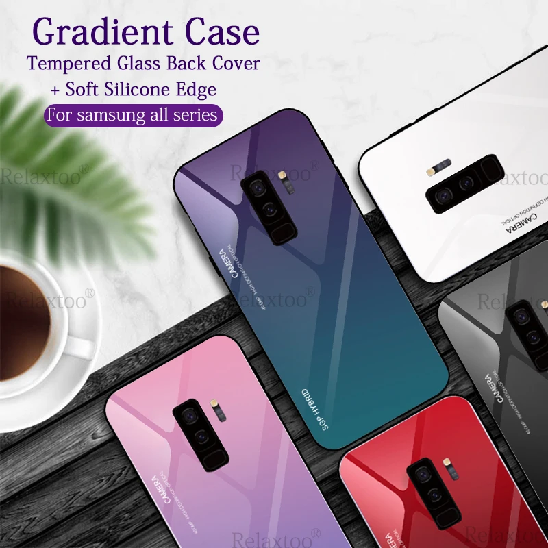 Градиентный чехол для samsung s10 plus a7 a750 a6 a8 j6 j8 a9 2018 j4 prime a50 a30 a10 s9 s8 s10E m10 m20 m30