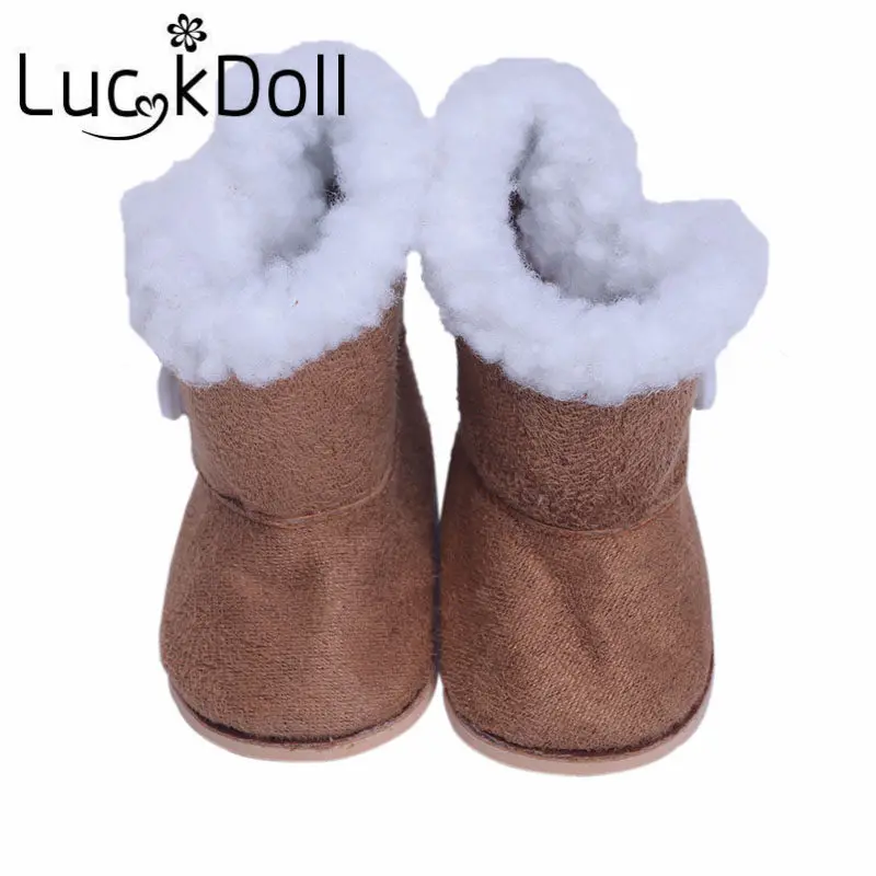 LUCKDOLL зимние сапоги подходят 18 дюймов Американский 43 см Кукла одежда аксессуары, игрушки для девочек, поколение, подарок на день рождения