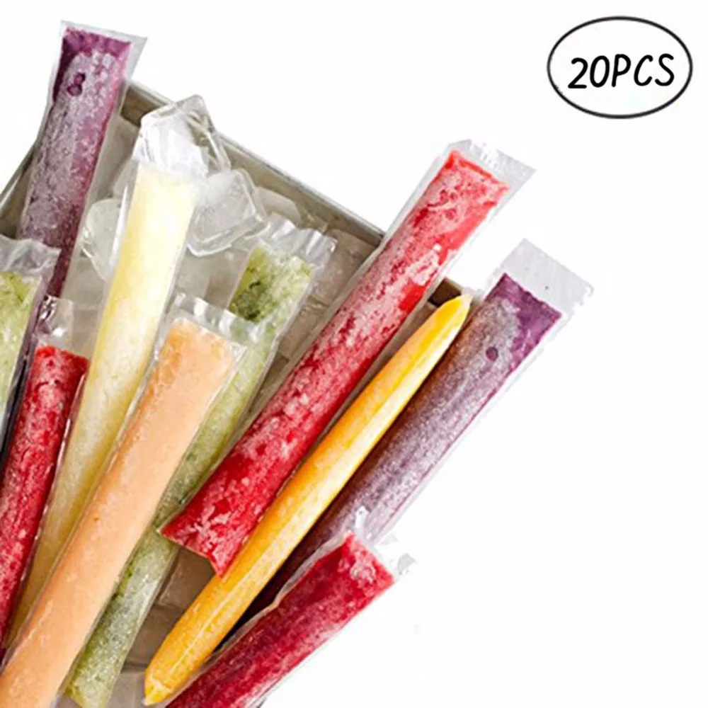 20Pcs/Lot Form for ice DIY cream Bags Stick Self Sealing Molds Ice Making Disposable Bag Kitchen Tools | Дом и сад