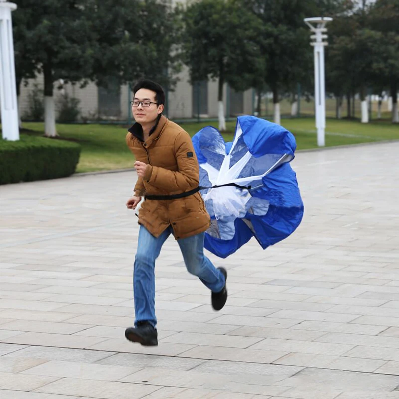 Тренировка скорости бега Регулируемая тренировка с сопротивлением парашютом бегущий парашют футбол силовой тренировочный зонтик A