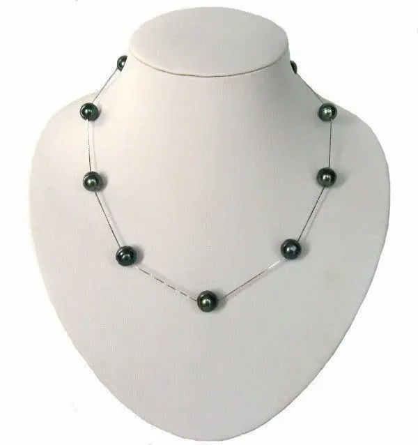 

10-11mm tahitian black pearl necklace 18inch s925 earrings (9.13)