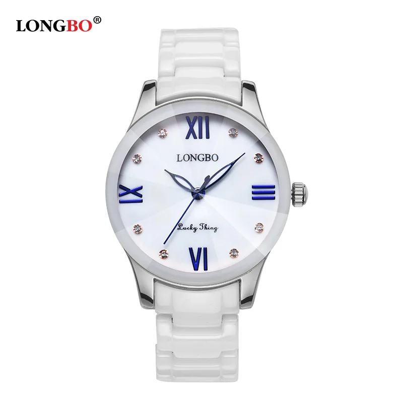

2017 New Women Watches LONGBO Brand Fashion Ceramics Female Quartz Watch Luxury Waterproof Ladies Wristwatch Free Shipping 80170