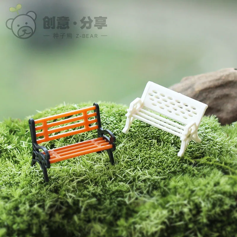 人工家具椅子妖精ガーデンミニチュア用苔ホームdeocrationアクセサリーgnome盆栽おもちゃ手作り工芸