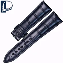 Pesno for Blancpain VILLERET Superior Crocodile Leather Watch Band 20mm 22mm Dark Blue Watchstrap Men Watch Accessory