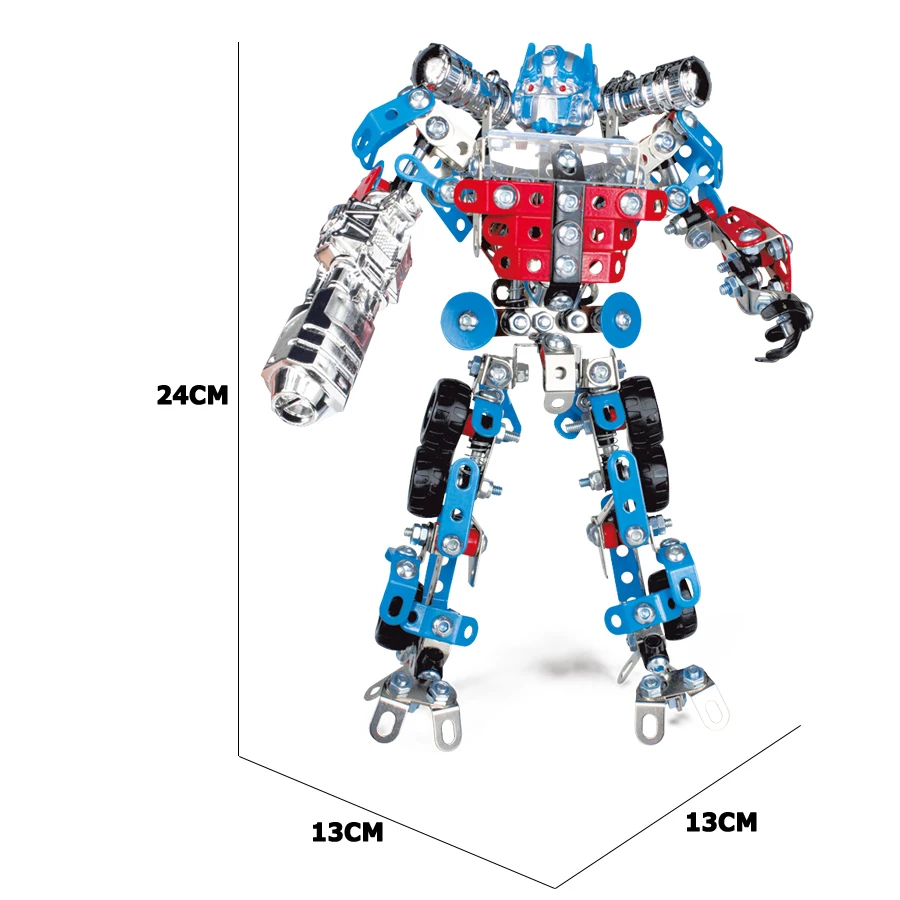 Сборная модель автомобиля-робота, набор металлических блоков, строительные блоки для робота или автомобиля, игровой набор, развивающие игрушки для детей