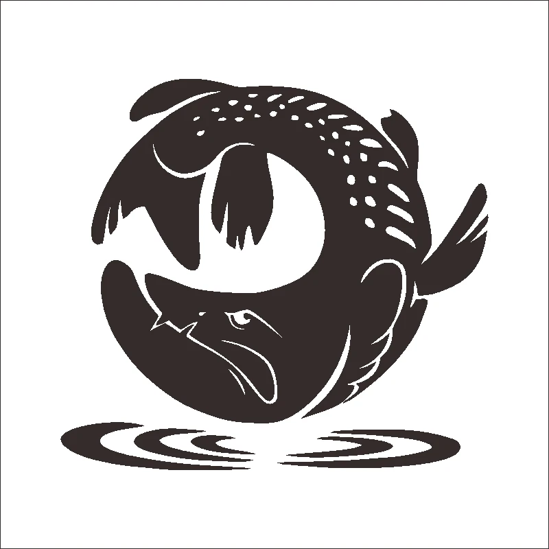 DCTAL car Fishing Sticker car styling programa Catfish Hunter Pesca divertido Cuerpo Adhesivos Accesorios fishing decal F2-01