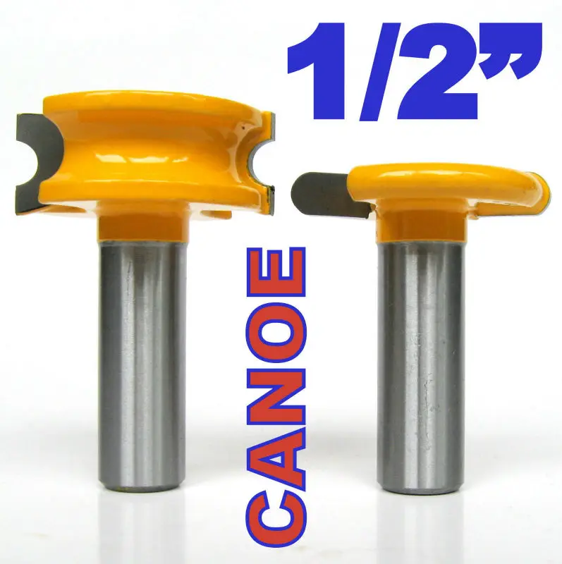 2 Pc 1/2" Sh 1/4" Dia. Canoe Flute And Bead Router Bit Wood Cutter