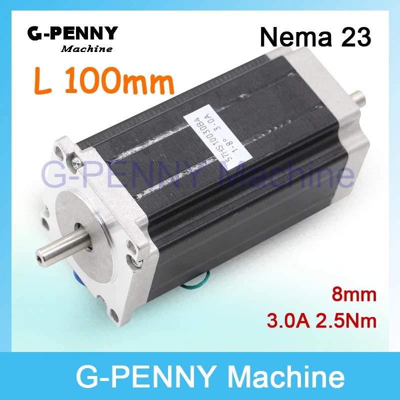ЧПУ NEMA 23 двойной вал шаговый двигатель 57 X мм 100 3A 2.5N.m 357Oz-in для маршрутизатор
